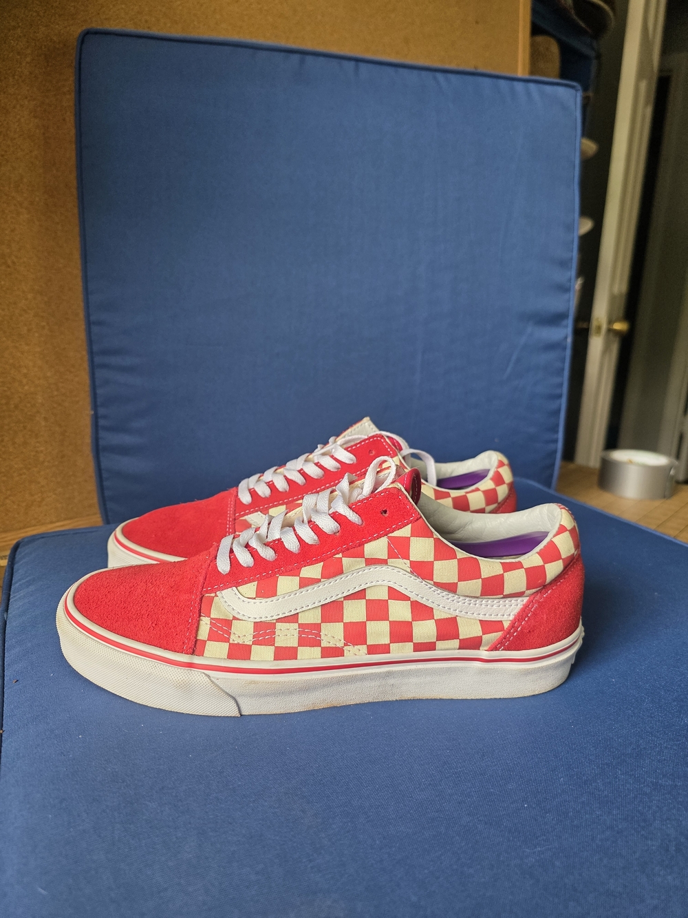 Vans Y2K Old Skool Off The Wall Red Checkerboard Sneakers Men’s 11 Women’s 12.5